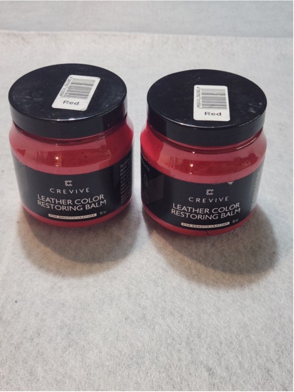 Set of Two CREVIVE Red Leather Color Restoring Balm 10floz NEW